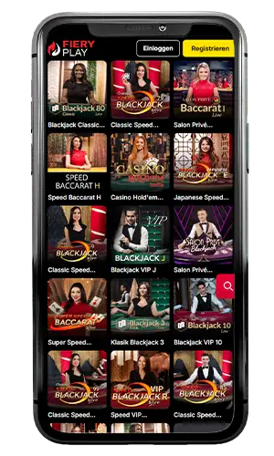 Fieryplay Casino Live-Bereich Screenshot 3