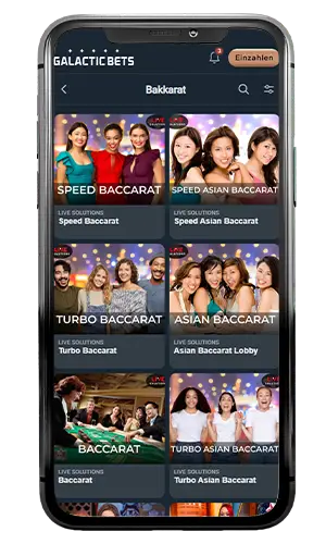 GalacticBets Casino Live-Bereich Screenshot 3