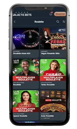 GalacticBets Casino Live-Bereich Screenshot 2