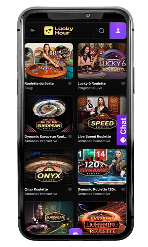 LuckyHour Casino Live-Bereich Screenshot 1