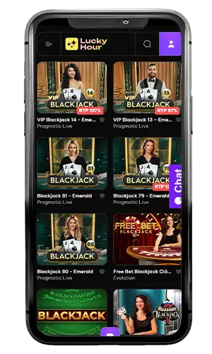 LuckyHour Casino Live-Bereich Screenshot 2
